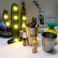 thumbnail image 3 of Señal de luz con forma de ojo de caballo de cactus, luz LED blanca cálida verde tropical - Sala de estar, Mesa de dormitorio, 3 of 5