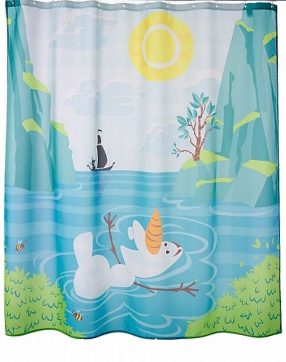 Disney Frozen Olaf Shower Curtain Kids Bath Decor