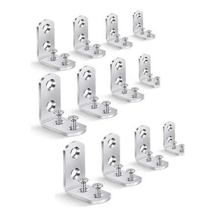 

16Pcs Brace L Brackets - Right Brackets Brackets Bracket for Wood Shelves Dressers