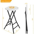 thumbnail image 3 of Folding Stool, 2 Pack 24 inch Bar Stools with Handle, Metal and Plastic Foldable Stool for Adults Portable, Collapsible Round Folding Bar Stool Chair for Home Kitchen, 550lbs Capacity, White, 3 of 7