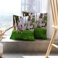 thumbnail image 6 of LALILO Throw Pillow Covers Small Cute Walking Grass Pig Piglet Cushion Cover 18" x 18", 4253 Pack, 6 of 6