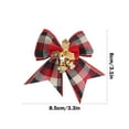 thumbnail image 2 of dajkiuy Christmas Bow with Bells - Christmas Tree Bows Mini Xmas Bows - Christmas Craft Bow Hanging Decorations for Christmas Tree Ornaments - 3.35 x 3.15 inch, 2 of 6
