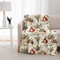 thumbnail image 3 of SPXUBZ Soft Warm Cozy Winter Snow Village Cabins Seamless Pattern Flannel Throw Blanket For Bed Couch Sofa Holiday Decor, 3 of 3