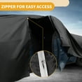 thumbnail image 4 of Unique Bargains 1 Pc Universal Car Cover Waterproof All Weather Automotive Outdoor Anti-UV Full Exterior Cover 190T-PU Black Fit for SUV Length 190" to 200", 4 of 6