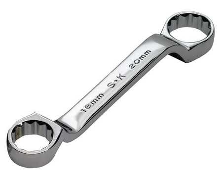 17 x 19mm Full Polished Finish SK Hand Tool 87787 6-Point Short Deep Box End Wrench