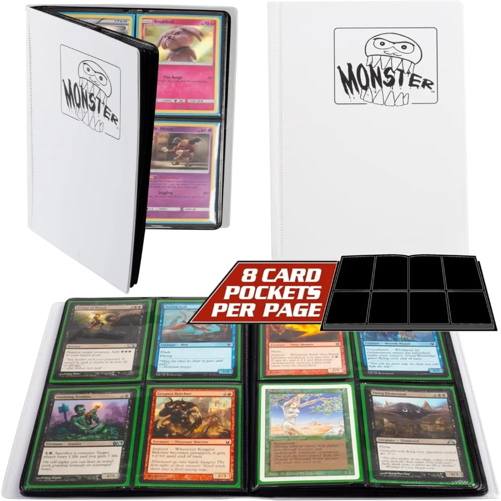 Monster Binder - 9 Pocket Trading-Card Album - Holofoil White w