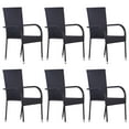 thumbnail image 4 of vidaXL 7 Piece Garden Dining Set Black, 4 of 7
