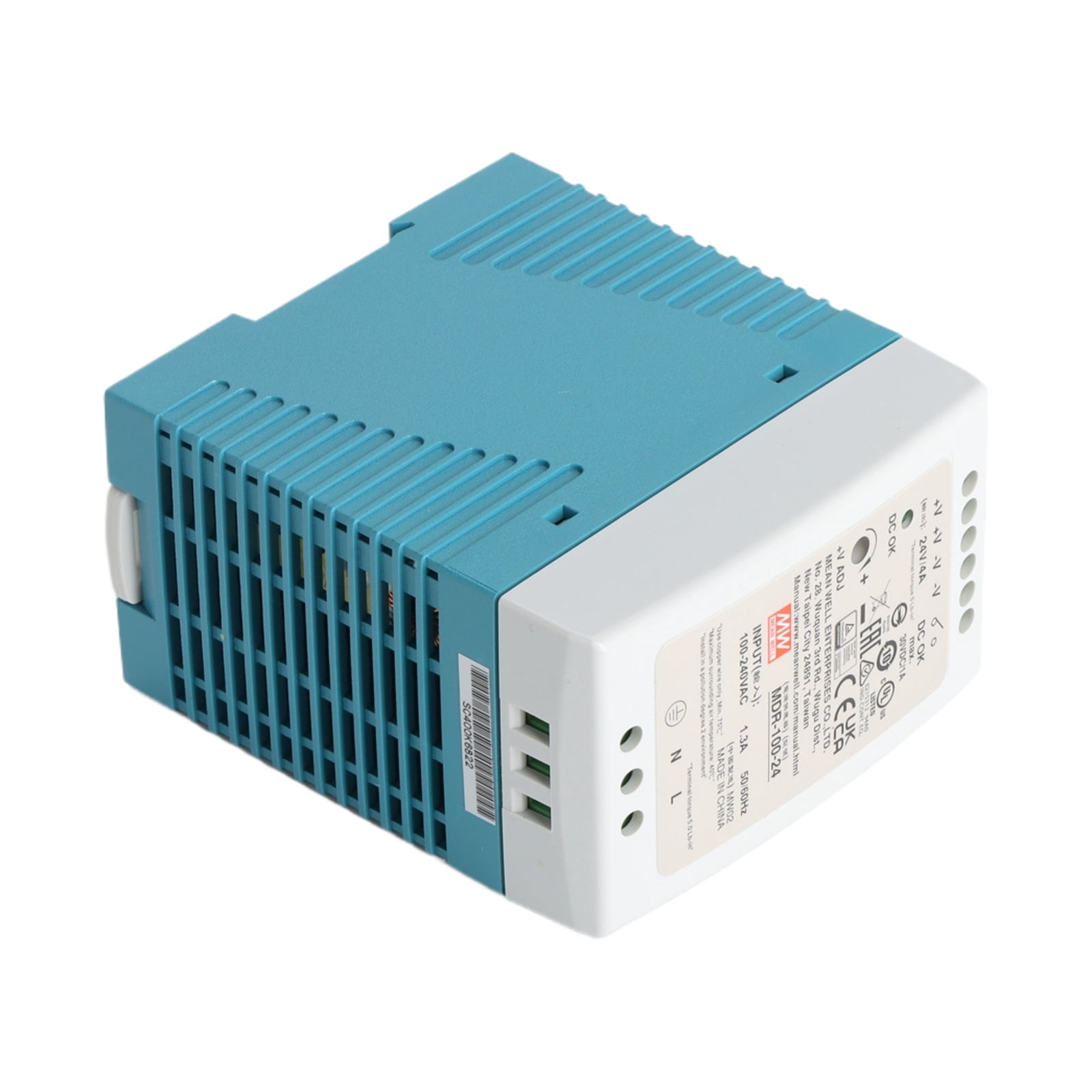 Feedannce 24V 4A 96W DIN Rail Switching Power Supply, MEAN WELL MDR-100-24