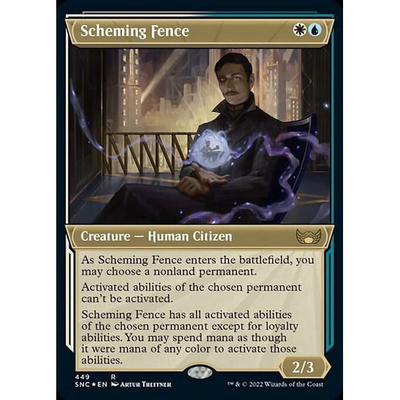 MtG Streets of New Capenna Rare Scheming Fence (Etched Foil-Only Cards) #449