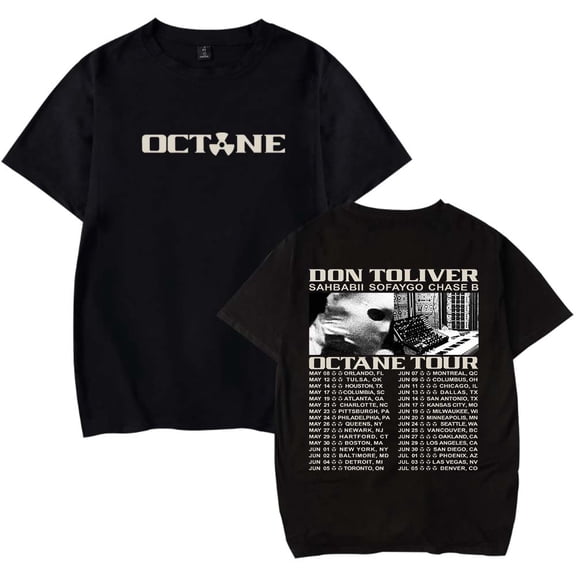 Don Toliver Octane Tour 2026 Merch T-Shirt Women Men Casual Crewneck Short Sleeve Tee
