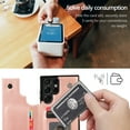 thumbnail image 4 of Allytechgroup Slim Wallet Case for Samsung Galaxy S24 Ultra, Flip PU Leather Kickstand Card Slots Case, Double Magnetic Buttons Shockproof Full Body Protection Durable Case for Women Men, Rosegold, 4 of 9