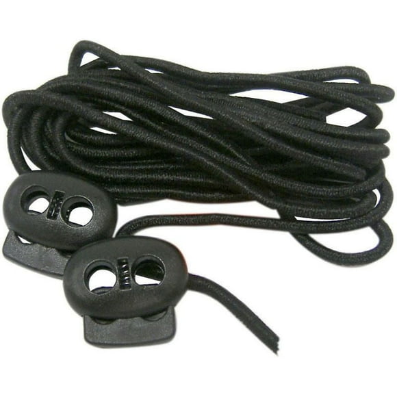 UNIQUE SPORT Elastic Cord 2 mm (0.08 in) × 1.5 m (0.08 in × 59 in) Black with 2 Stops