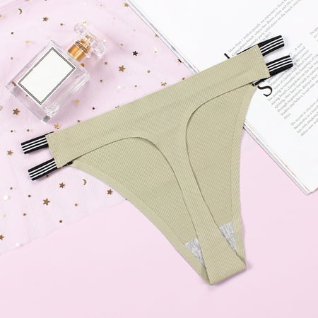 Hamky Womens Underwear Cotton Underwear Underwear Split Medium Briefs Cotton High Elastic Crotch Waist Thread Women s Silk Ice Traceless Seamless Underwear Hipster Panties Green L