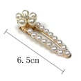 thumbnail image 4 of Pince à Cheveux pour Femmes Élégante Fleur Perle Strass Bec de Canard Pince à Cheveux Barrette, 4 of 10