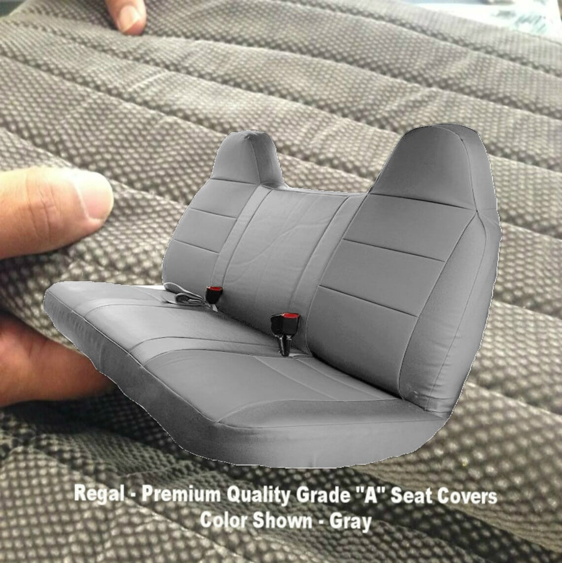 Seat Covers for Ford Pickup Truck F150 F250 F350 F450 F550 Front Bench F23  High Back Tailor Made Fit Gray Grey