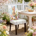 thumbnail image 4 of CaiYueKe Easter Bunny Chair Covers Set, Holiday Dining Decor, Festive Party Chair Slipcovers, Spring Home Table Setting, Washable Decorative Covers for Kitchen Dining Room Gatherings, 4 of 7