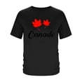thumbnail image 4 of Yaoyar Oversized Shirts for Men Short Sleeve Canada Maple Leaf Printed Tee Tops Casual Crew Neck Fashion Celebration Tops, 4 of 4