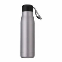 1X Large Capacity Stainless Steel Thermos Cup,Large Capacity Stainless Steel Thermos Cup 550Ml Silver