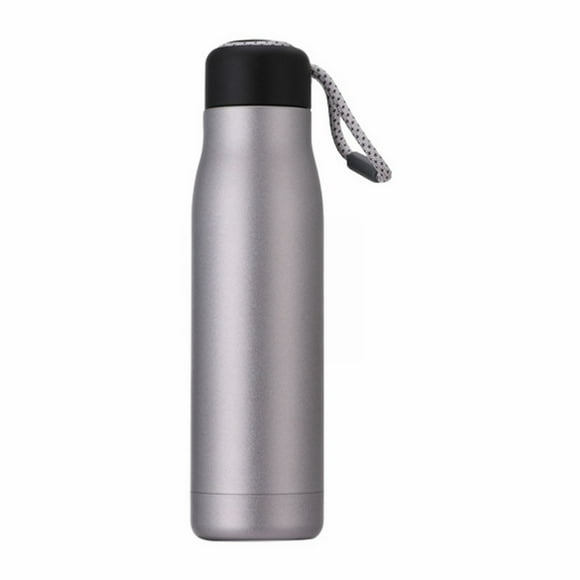 Clearance,olkpmnmk Insulated Water Bottle,18.5 Oz Insulated Water Bottle Double Walled Vacuum Stainless Steel Water Bottle Leak Proof Metal Sports Water Bottle Keeps Drinks Hot And Cold Great ,Silver