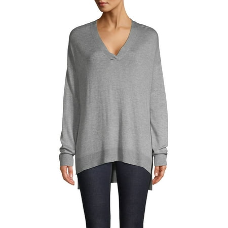 Splendid Scoop Neck Tunic Top - V-Neck High-Low Top