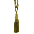 thumbnail image 2 of Elegant Lustrous Curtain Tassel Tieback, Tassel Length 8 1/2" (21.5cm), 30" Spread (76cm) (Style# TBC085), Dark Olive Green #9628 (Dark Yellow Green) Set of 2, 2 of 6