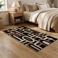 thumbnail image 2 of ODIKA 5'x7' Washable Area Rug Alfombras Abstract Geometric Bands Featuring Stacked Throw Para for Small Living Room, Bedroom, Easy Care, Non-Shedding, Pet Friendly, 2 of 7