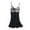 Black, variant on Fengactive Women's Built-in Bra Camisole Nightgown Sexy Lace Patchwork Deep V Lingerie Nightwear