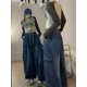 thumbnail image 2 of Pantalones vaqueros de mezclilla holgados para mujer, ropa de calle de gran tamaño, Vintage, azul, Grunge, Hip Hop, Harajuku, informal, pierna ancha, Y2K, 2 of 4