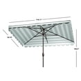 thumbnail image 3 of SAFAVIEH Outdoor Collection Vienna 6.5 x 10-Foot Rectangle Umbrella Grey/White, 3 of 7