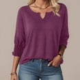 thumbnail image 5 of Godom Women's 2025 Fashion Tops 3/4 Length Sleeve Business Casual Blouses Summer Tees Shirts, 5 of 7
