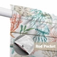 thumbnail image 4 of Teal Red Jellyfish Coastal Swag Valances for Windows 2 Pack, Kitchen Window Curtains 36 Inch Length, Vintage Beach Coral Starfish Nautical Privacy Swag Curtains for Living Room/Bathroom 36"x36", 4 of 8