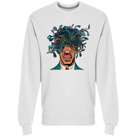 Panic Peoples Cables Art Retro Sweatshirt Men -Image by Shutterstock Male Small