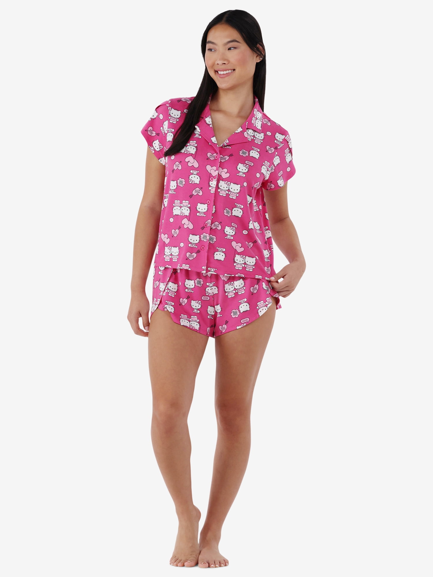 Hello Kitty Women's Valentine's Day 2 Piece Pajama Set, Sizes XS-3X