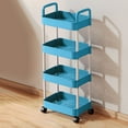 thumbnail image 4 of 3 Tier Rolling Cart,Utility Cart, Rolling Organization Cart with Handle and Lockable Wheels, Multifunctional Storage Shelves for Kitchen Living Room Office,Kitchen Cart, 4 of 8
