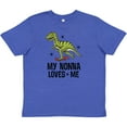 thumbnail image 3 of Inktastic My Nonna Loves Me Dinosaur Youth T-Shirt, 3 of 5