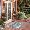 thumbnail image 3 of SAFAVIEH Courtyard Carol Geometric Indoor/Outdoor Area Rug, 2'7" x 5', Blue/Beige, 3 of 9