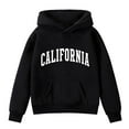 thumbnail image 3 of XIAONU Women's California Graphic Hoodie Oversized Letter Print Pullover Hoodie Comfortable Casual Hoodie with Pocket, 3 of 3