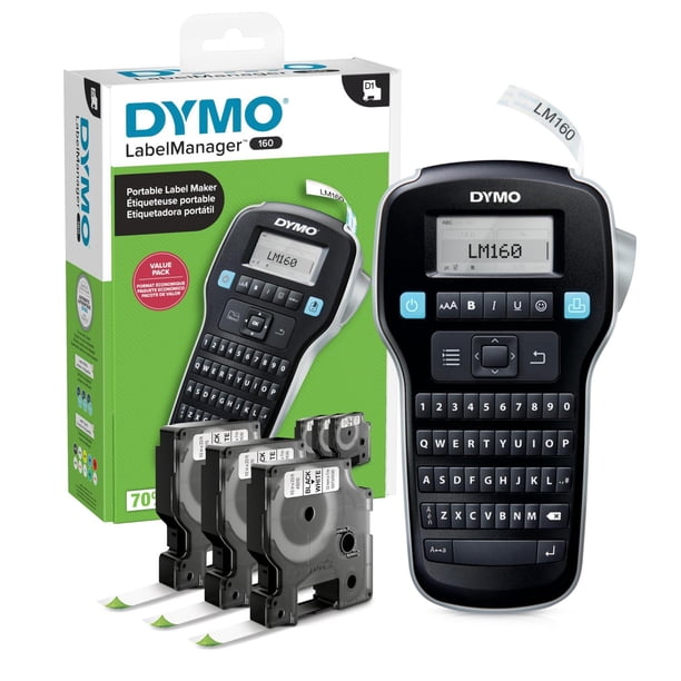 Rotuladora DYMO LabelManager 160 Negro Portátil Fácil de Usar para Organización del Hogar y Oficina