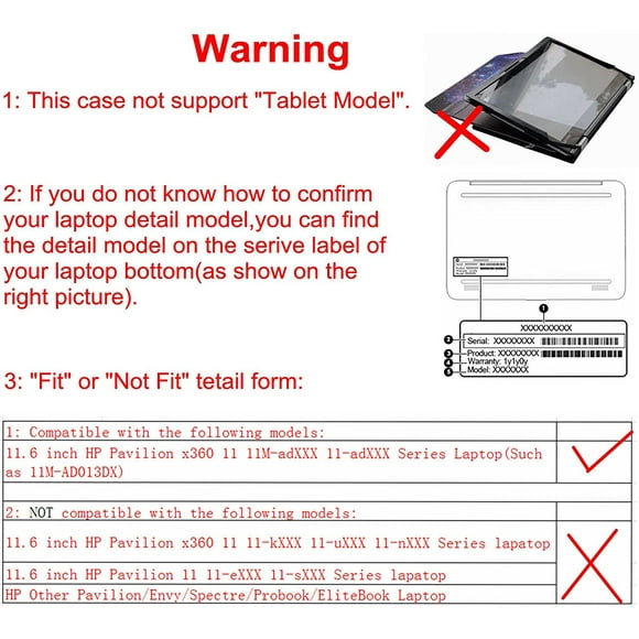 Alapmk Protective Case Cover for 11.6" HP Pavilion x360 11 11M-adXXX 11-adXXX 11M-AD013DX Series Laptop(Warning:Not fit