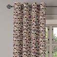 thumbnail image 2 of Ambesonne Paris Grommet Curtain, Bikes Eiffel Tower and Hearts, 50" x 96", Pale Blue Brown Pink, 2 of 6