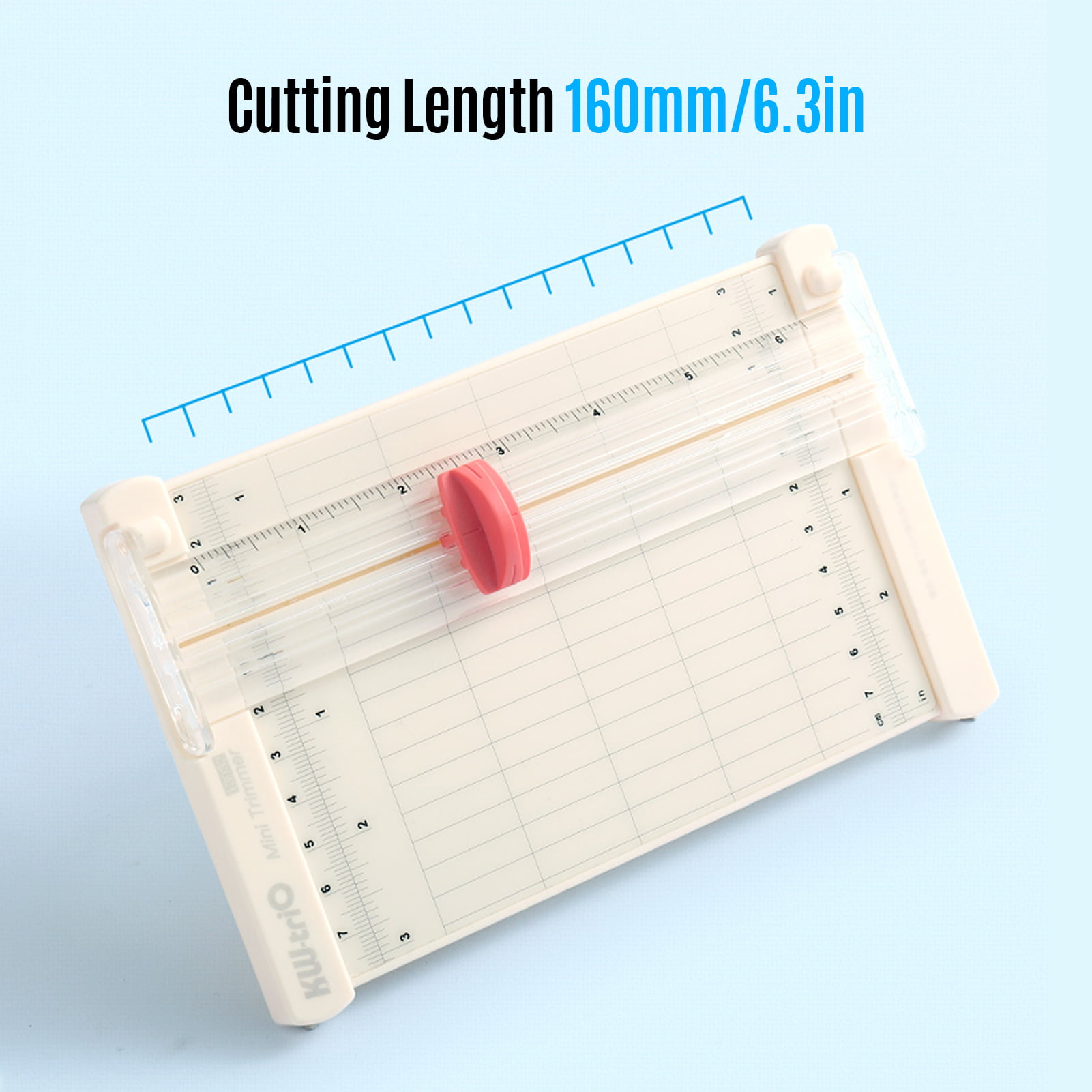 KW-trio Mini Paper Trimmer 6-Inch Guillotine Paper Cutter Photo Cutting  Machine 10 Sheets Capacity