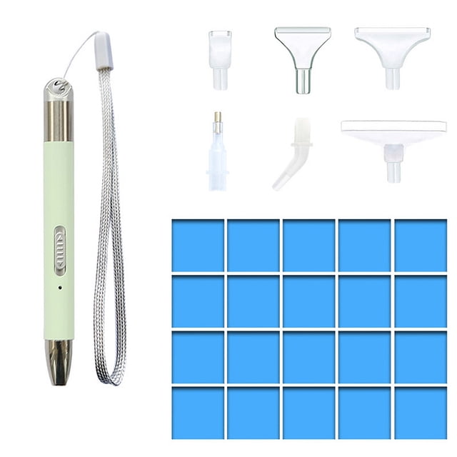 Toystoory Bolígrafo de punto de luz Led para 5d, Kits de pintura de diamantes Diy, bolígrafo recargable por USB, accesorios de pintura de bordado de Decoración del hogar Verde (No. 2) traje Toystoory HA004218-06