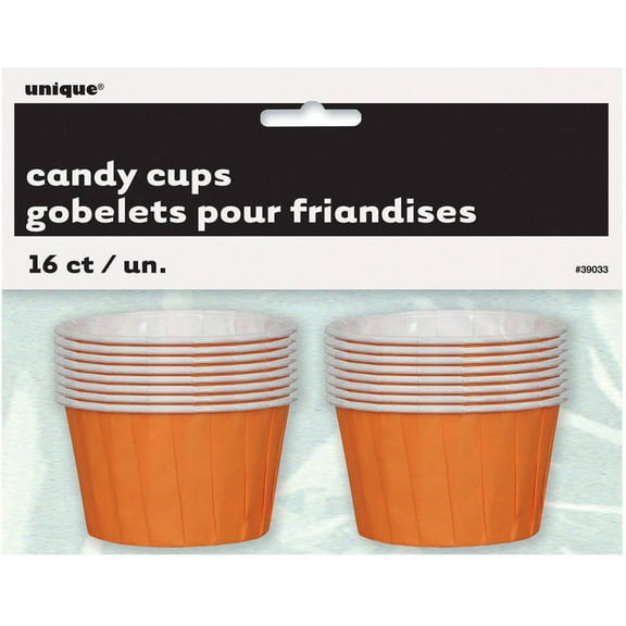 Orange Paper Candy Cups, 8ct