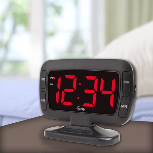 Equity Tilt LED Alarm Clock, Black