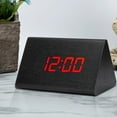 Time Alarm Clock Modern Wooden Digital Alarm Clock Desktop Display