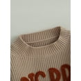 thumbnail image 6 of Kids Toddler Baby Boy Knit Sweater Big Bro Letter Embroidery Long Sleeve Knitted Sweatshirt Fall Winter Warm Clothes, 6 of 7