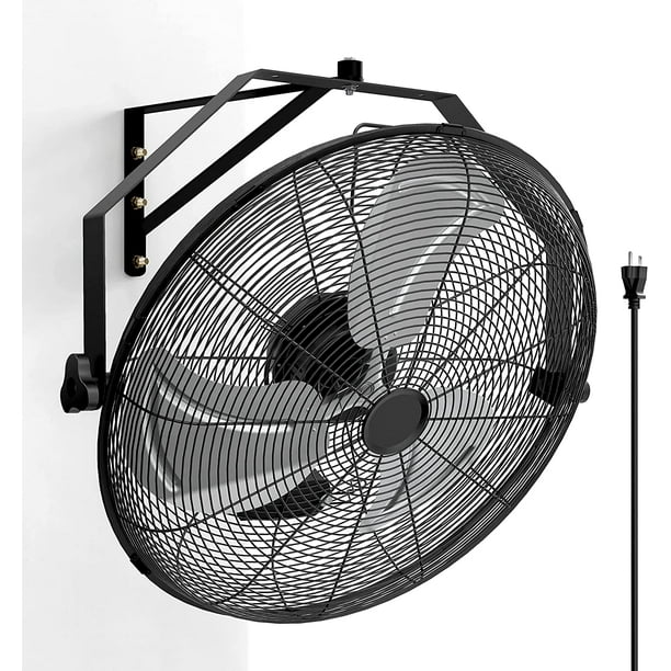 Simple Deluxe 20 inch High Velocity Wall Mount Fan with Rack and L-Iron ...