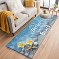 thumbnail image 2 of Life Is Better At The Beach Runner Rugs 2x6 ft Summer Ocean Starfish Flower Washable Hallway Rugs Non-Slip Floor Mats Absorbent Carpet Bedside Runners for Bedroom Kitchen Bathroom Laundry Room, 2 of 9