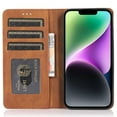 thumbnail image 2 of For iPhone 15 Plus PU Leather Phone Case Magnetic Closing Stand Wallet Cover, 2 of 5
