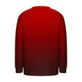 thumbnail image 4 of IROINNID Womens Printed Fleece Pullover Top Cozy Casual Long Sleeve Round Neck Off Shoulder Sweater Soft Comfortable Loose Fit Blouse for Home Daily Wear(Red#1,S), 4 of 5